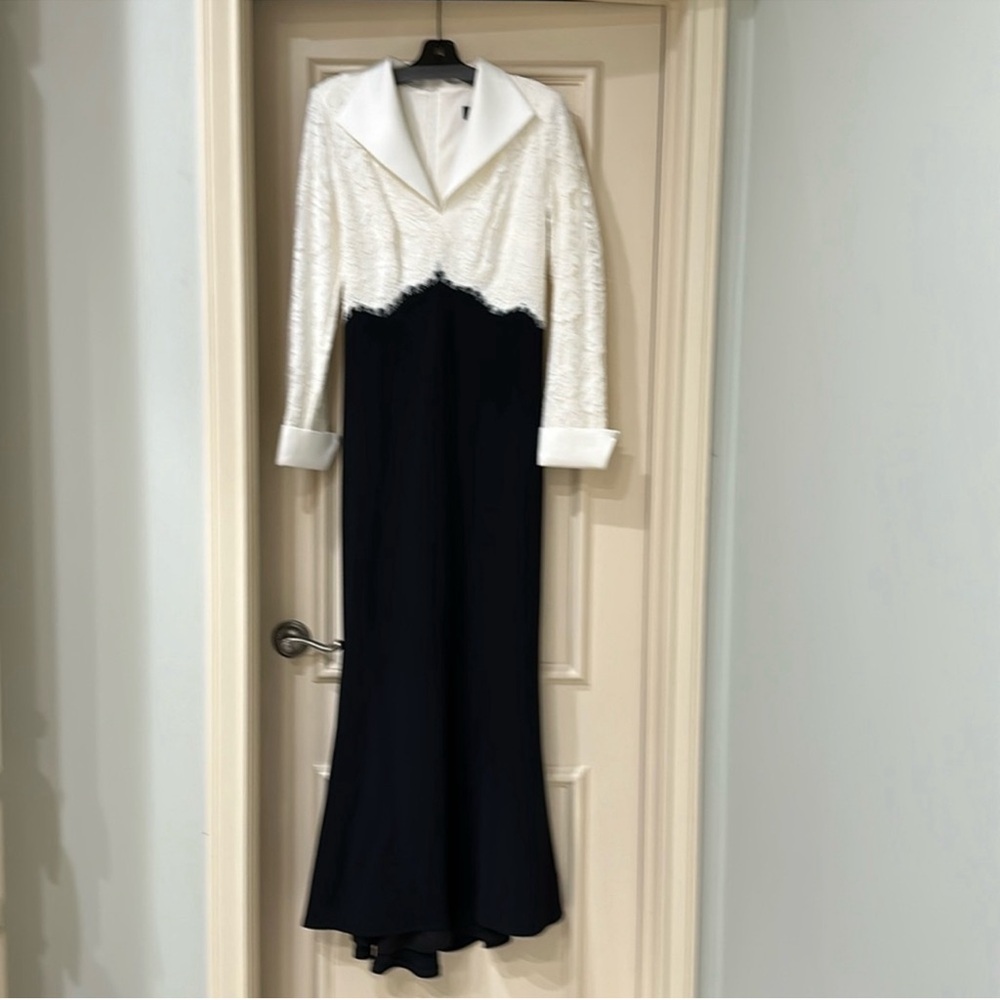 Tadashi Shoji Black & white evening dress